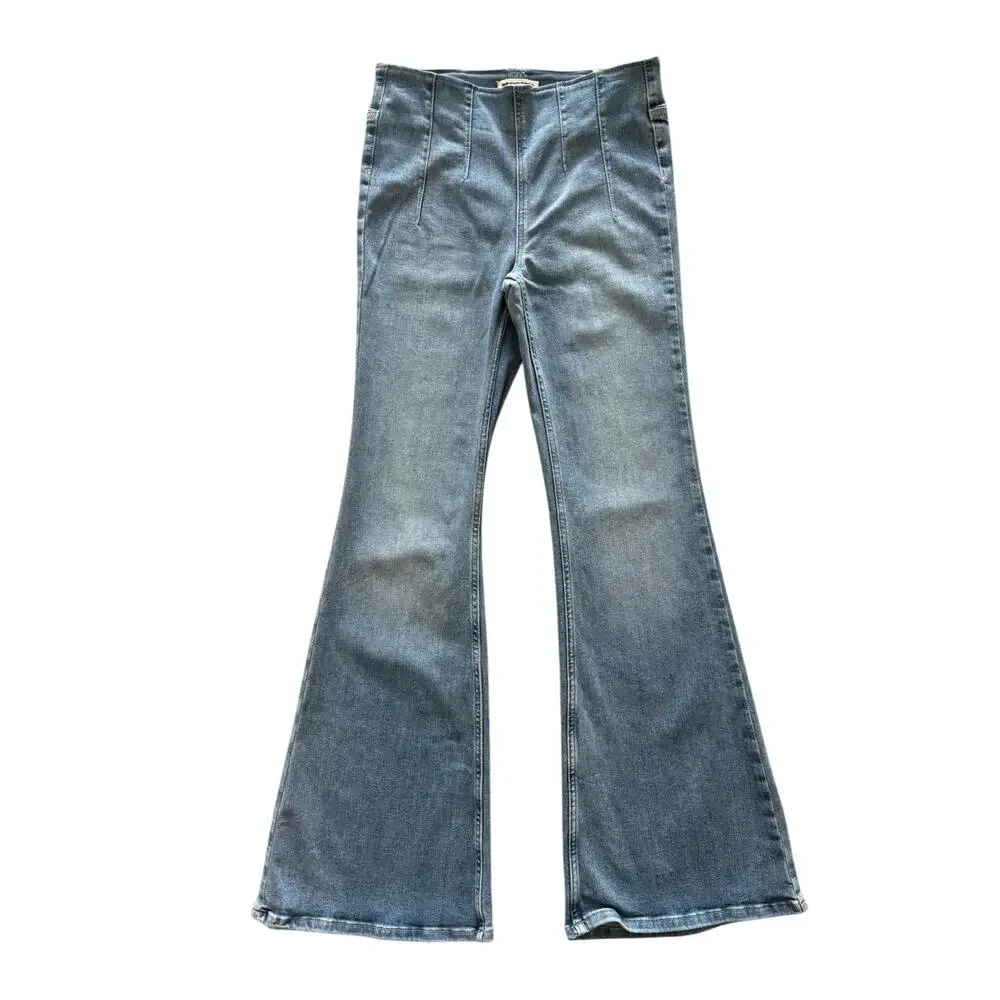 WE THE FREE FREE PEOPLE KIERA PULL ON FLARE NWOT SIZE 28 COTTON BLEND - Picture 2 of 9